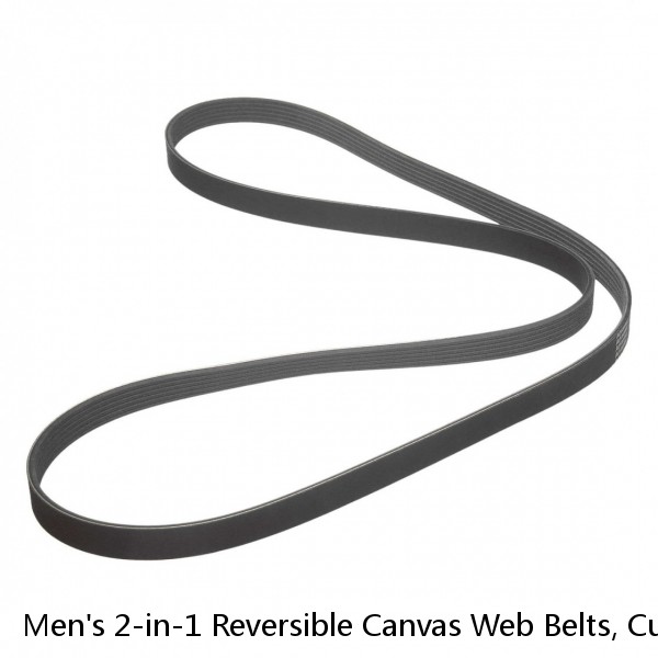 Men's 2-in-1 Reversible Canvas Web Belts, Cut-to-Fit up to 42', 2-Pack-P10702