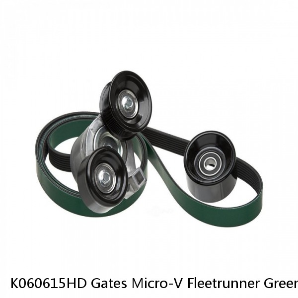 K060615HD Gates Micro-V Fleetrunner Green Stripe Serpentine Belt Made In Mexico